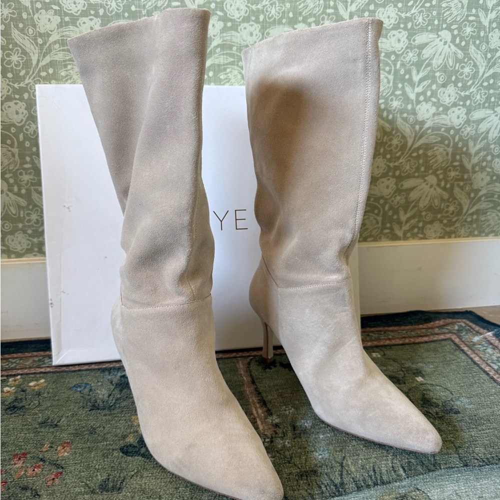 RAYE Cream Heeled Boots